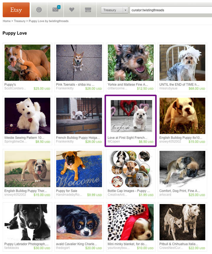 Etsy_Treasury_Puppy_Love